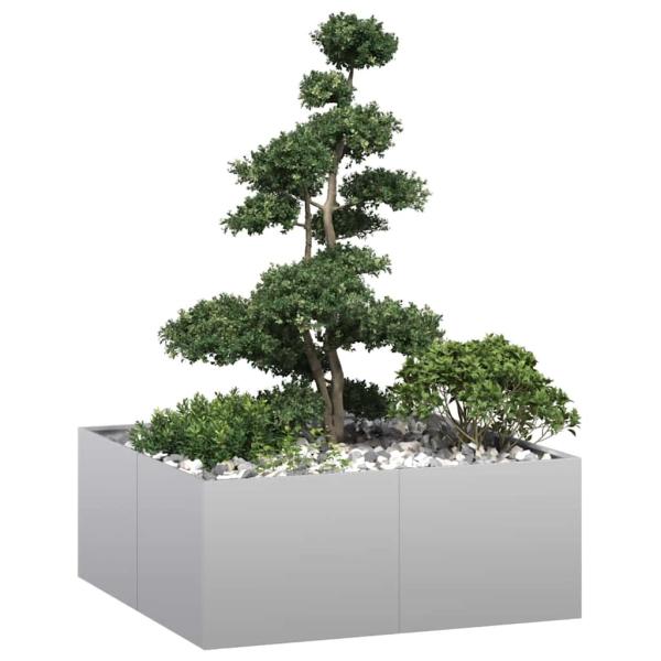 ARDEBO.de - Pflanzkübel 100x100x40 cm Verzinkter Stahl