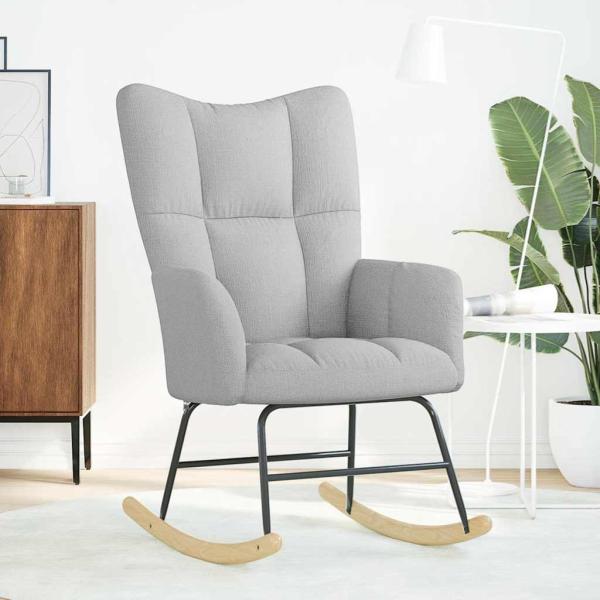 Schaukelstuhl Wolkengrauer Stoff