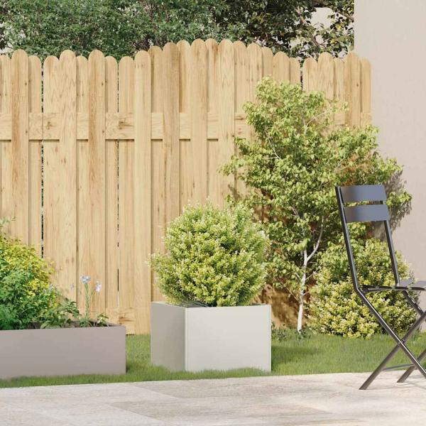 Pflanzgefäß Weiß 40x40x30 cm Stahl