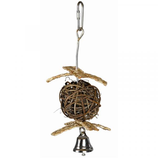 ARDEBO.de Trixie Weidenball am Sisalseil 5,5 cm x 18 cm
