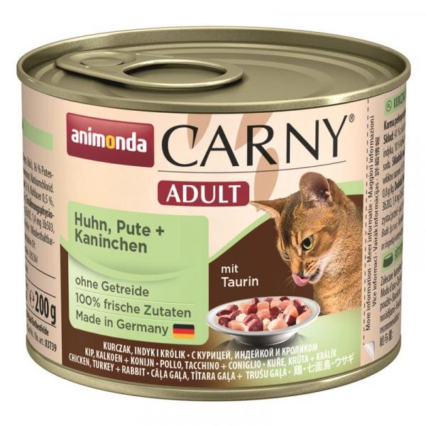 ARDEBO.de Animonda Cat Carny Adult Huhn, Pute & Kaninchen 200g