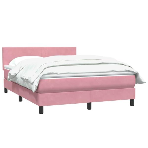 Boxspringbett mit Matratze Rosa 160x210 cm Samt