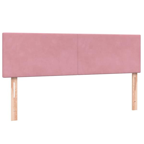 Boxspringbett mit Matratze Rosa 160x210 cm Samt