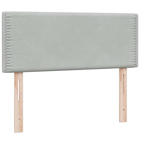 Boxspringbett mit Matratze Hellgrau 120x210 cm Samt