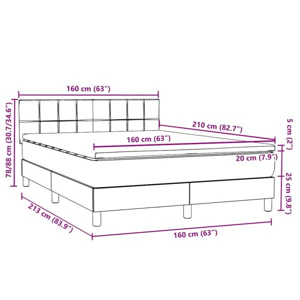 Boxspringbett mit Matratze Rosa 160x210 cm Samt