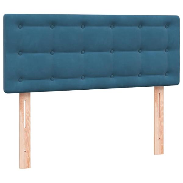 Boxspringbett mit Matratze Dunkelblau 120x210 cm Samt