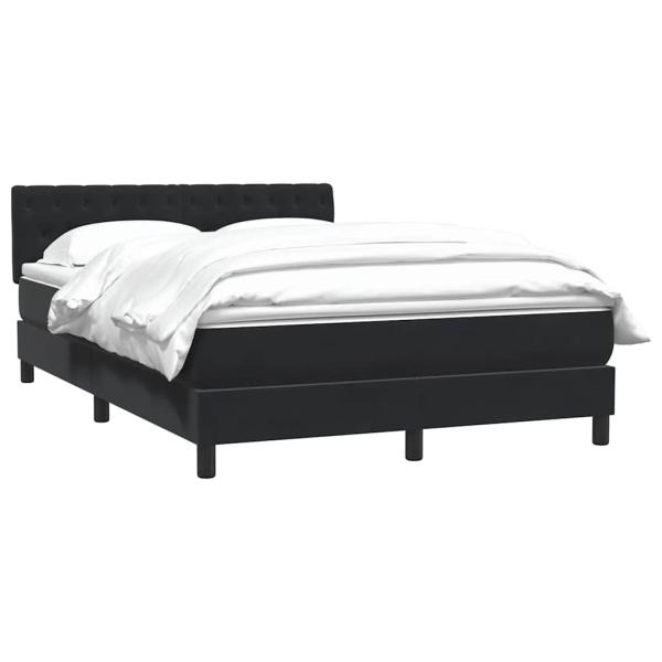 Boxspringbett mit Matratze Schwarz 160x210 cm Samt