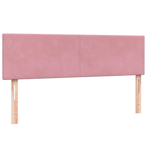 Boxspringbett mit Matratze Rosa 140x210 cm Samt