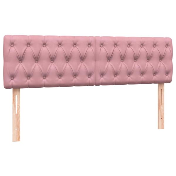 Boxspringbett mit Matratze Rosa 160x210 cm Samt
