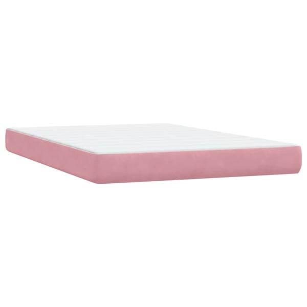 Boxspringbett mit Matratze Rosa 80x210 cm Samt