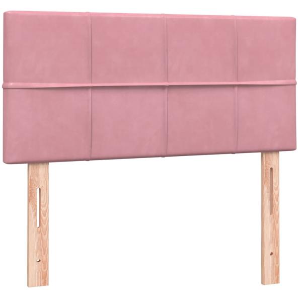Boxspringbett mit Matratze Rosa 80x210 cm Samt