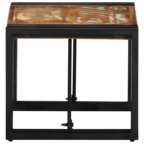 Couchtisch Mehrfarbig 40x40x35 cm Altholz Massivholz