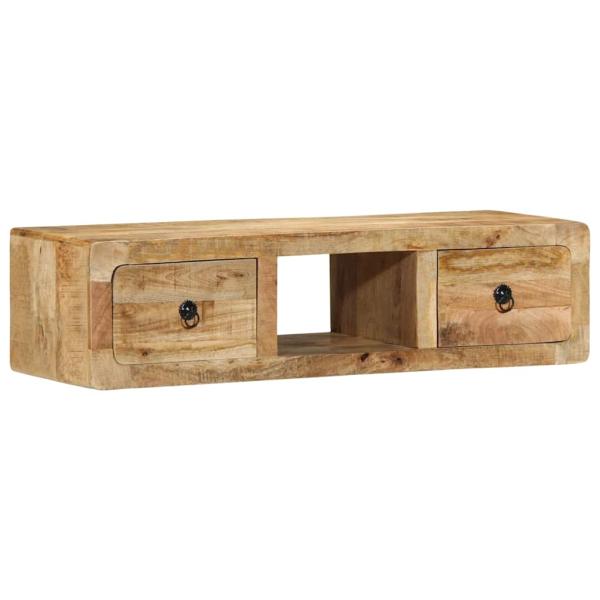 ARDEBO.de - TV-Wandschrank 100x32x25 cm Raues Massivholz Mango