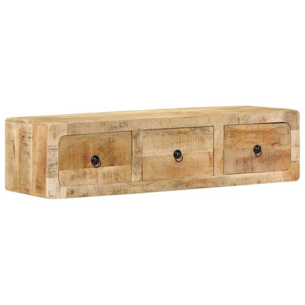 ARDEBO.de - TV-Wandschrank 100x32x25 cm Raues Massivholz Mango