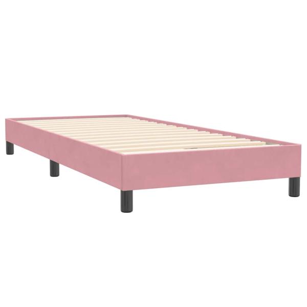 Boxspringbett mit Matratze Rosa 80x220 cm Samt
