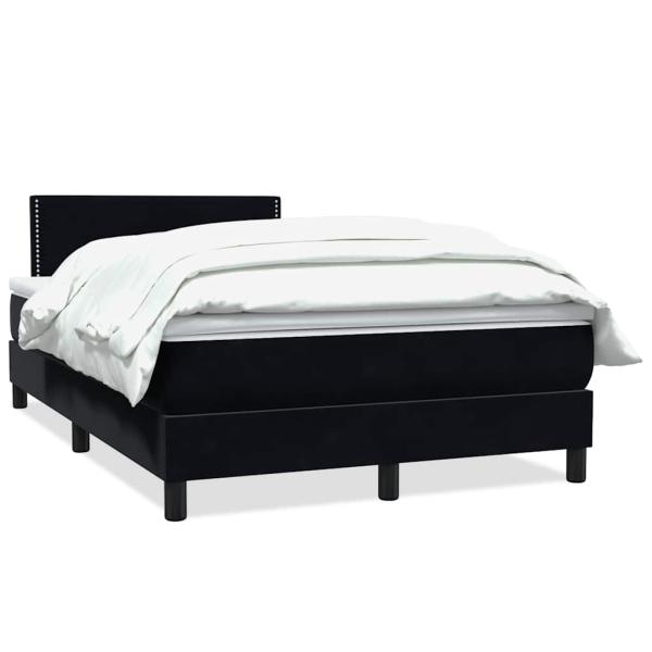 ARDEBO.de - Boxspringbett mit Matratze Schwarz 120x220 cm Samt