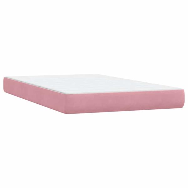 Boxspringbett mit Matratze Rosa 120x220 cm Samt