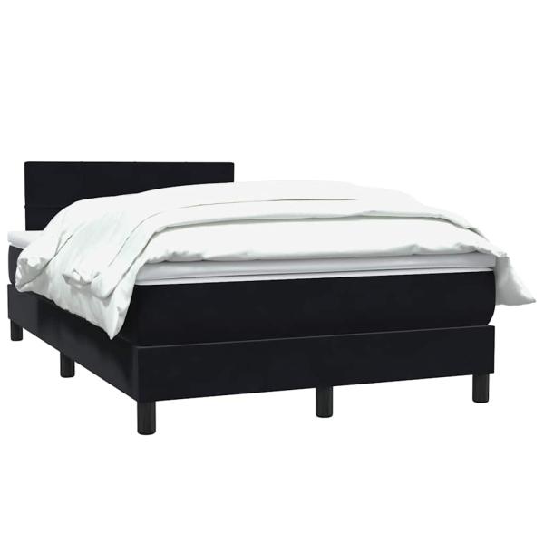 ARDEBO.de - Boxspringbett mit Matratze Schwarz 120x220 cm Samt