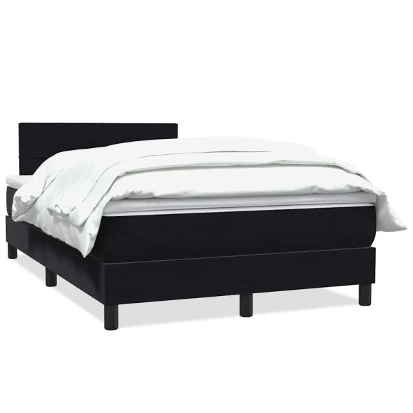 Boxspringbett mit Matratze Schwarz 120x220 cm Samt