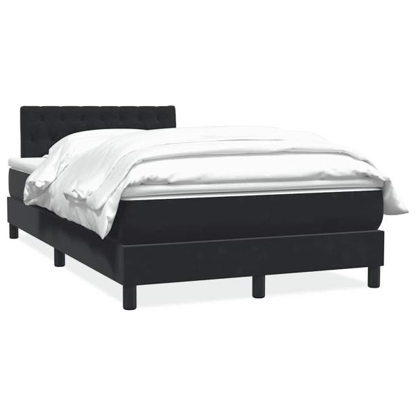 ARDEBO.de - Boxspringbett mit Matratze Schwarz 120x220 cm Samt