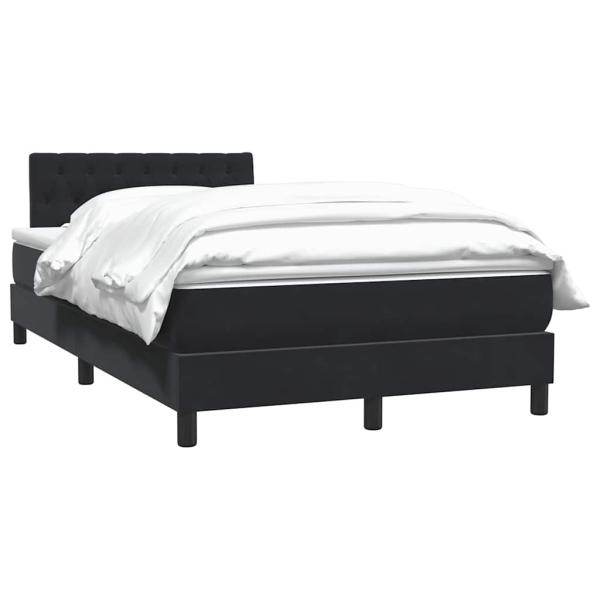 Boxspringbett mit Matratze Schwarz 120x220 cm Samt