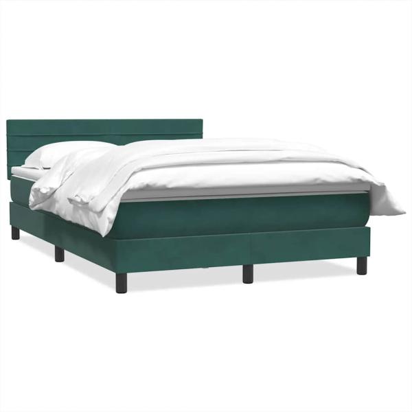 Boxspringbett mit Matratze Dunkelgrün 160x210 cm Samt