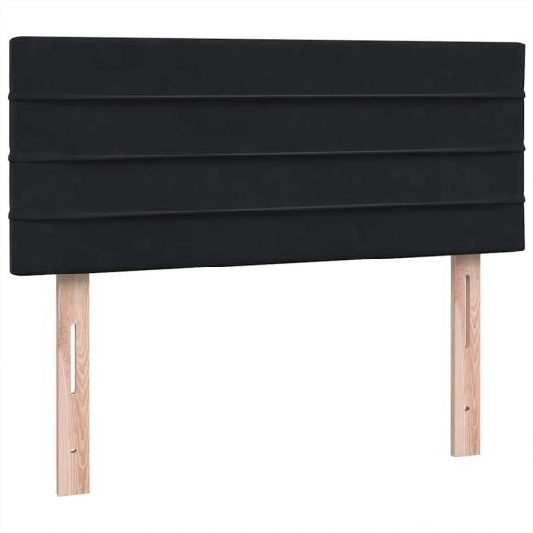 Boxspringbett mit Matratze Schwarz 120x220 cm Samt