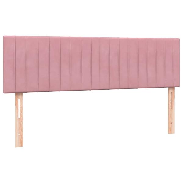 Boxspringbett mit Matratze Rosa 160x220 cm Samt