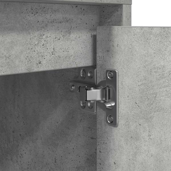 Nachttische mit LED-Leuchten 2 Stk. Betongrau 38x34x50 cm