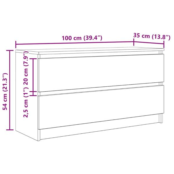 TV-Schrank Altholz-Optik 100x35x54 cm Holzwerkstoff