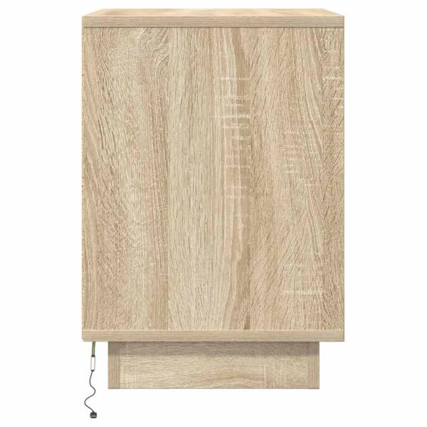 Nachttische mit LED-Leuchten 2 Stk. Sonoma-Eiche 38x34x50 cm