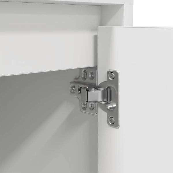 Nachttische mit LED-Leuchten 2 Stk. Weiß 38x34x50 cm