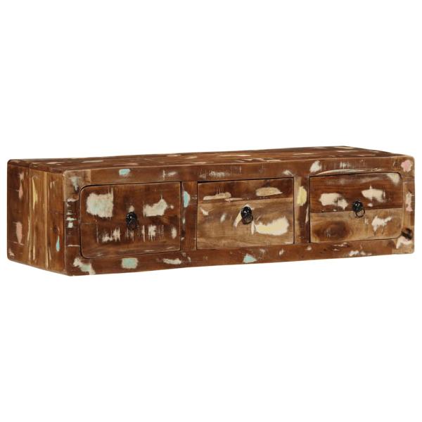 ARDEBO.de - TV-Wandschrank 100x32x25 cm Altholz Massivholz