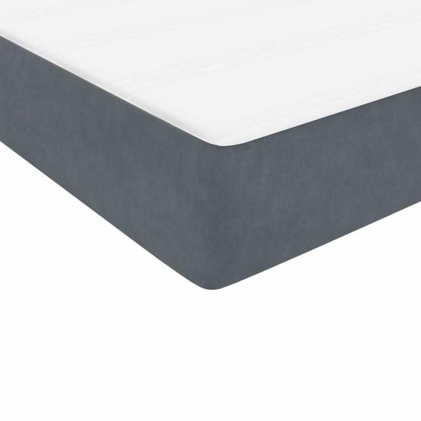 Boxspringbett mit Matratze Dunkelgrau 80x220 cm Samt