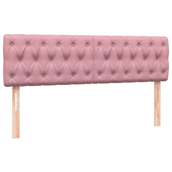 Boxspringbett mit Matratze Rosa 140x220 cm Samt