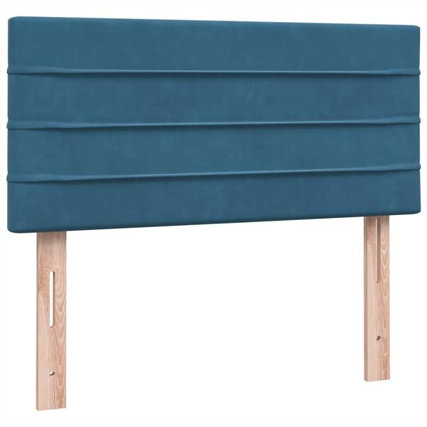 Boxspringbett mit Matratze Dunkelblau 90x220 cm Samt