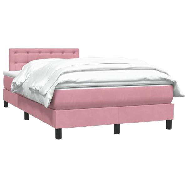 Boxspringbett mit Matratze Rosa 120x220 cm Samt