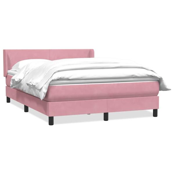 Boxspringbett mit Matratze Rosa 160x220 cm Samt