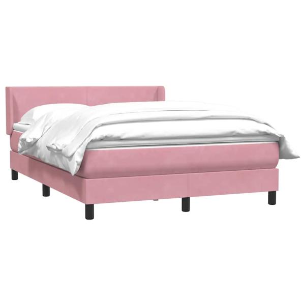 Boxspringbett mit Matratze Rosa 160x210 cm Samt