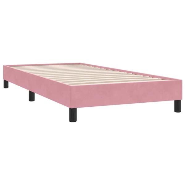 Boxspringbett mit Matratze Rosa 90x210 cm Samt