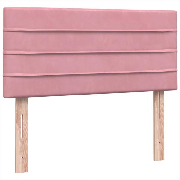 Boxspringbett mit Matratze Rosa 90x210 cm Samt