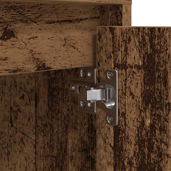 Nachttische mit LED-Leuchten 2 Stk. Altholz-Optik 38x34x50 cm