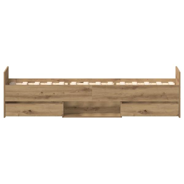 Bettgestell ohne Matratze Artisan-Eiche 90x200cm Holzwerkstoff