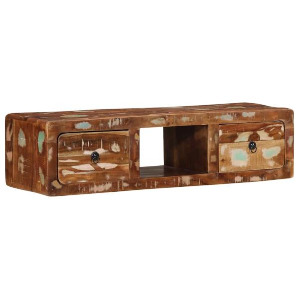 ARDEBO.de - TV-Wandschrank 100x32x25 cm Altholz Massivholz