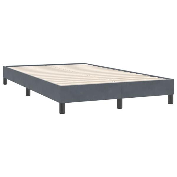 Boxspringbett mit Matratze Dunkelgrau 120x220 cm Samt