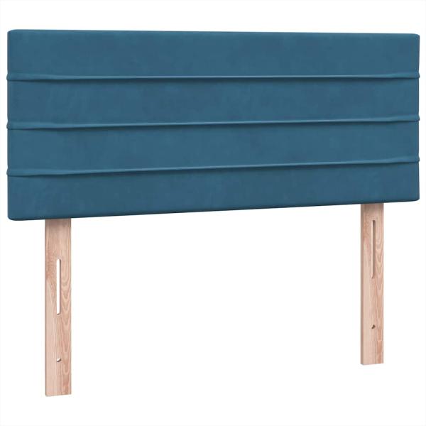 Boxspringbett mit Matratze Dunkelblau 120x210 cm Samt