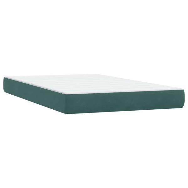 ARDEBO.de - Boxspringbett mit Matratze Dunkelgrün 120x220 cm Samt