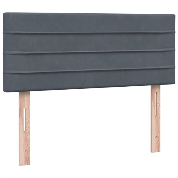 Boxspringbett mit Matratze Dunkelgrau 120x220 cm Samt