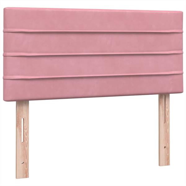 Boxspringbett mit Matratze Rosa 90x210 cm Samt