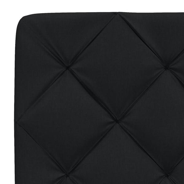 Bettgestell mit LED ohne Matratze Schwarz 80x200 cm Stoff